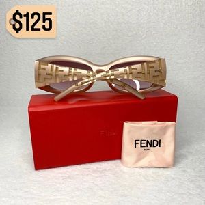✨✨✨✨SOLD✨✨✨✨ Fendi Roma Authentic Logo Arms FS299 Gradient Lens Pink Sunglasses